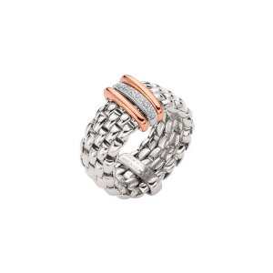FOPE FLEXIT PANORAMA RING WEIßGOLD/ROSEGOLD AN587...