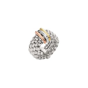 FOPE FLEXIT PANORAMA RING WEIßGOLD/TRICOLOR