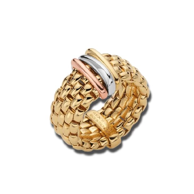 FOPE FLEXIT PANORAMA RING GELBGOLD/TRICOLOR