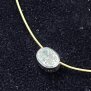Halsreif 750/- GG mit ovalen Diamant 0,52 ct c/if
