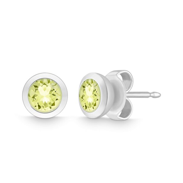 Quinn 925/- Silber Ohrstecker Lemonquarz 036818948