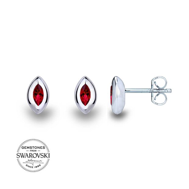 Fritsch Sterling 925/- Ohrstecker Blazing RedTopas 00827