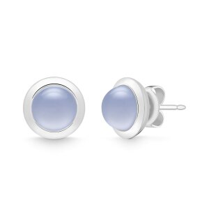Quinn Ohrstecker 925/- Silber Calcedon