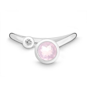 Quinn Ring 925/- Silber Rosa Quarz-Brillant