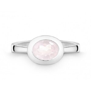Quinn Ring 925/- Silber Rosa Quarz