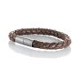 Seemannsgarn Armband Edelstahl Leder/braun 2482041