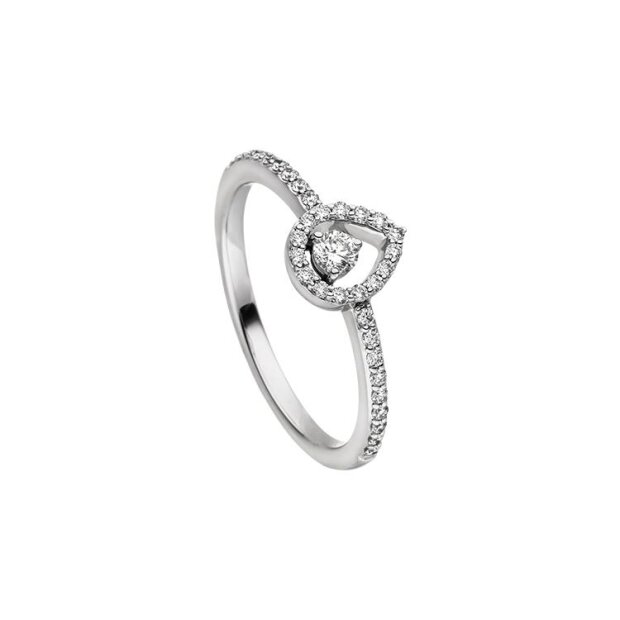 Elaine Firenze Damenring 585/- WG 34 Brillanten zus. 0,320 ct W/si 75035760R/3