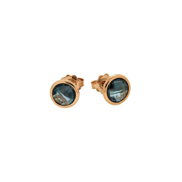 Elaine Firenze 585/- GG London Blautopas Ohrstecker 1033102-1E