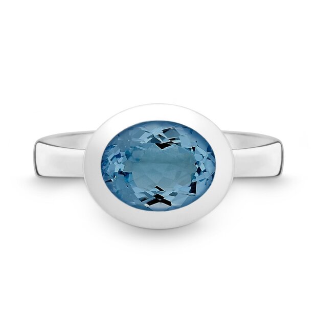 Quinn Ring 925/- Silber London Blue Topas