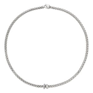 FOPE SOLO COLLIER MIT PAVE RONDEL 0,29 ct 750/- WG 62406C...