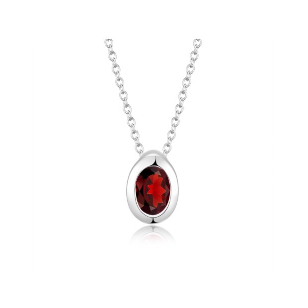 Quinn 925/- Silber Collier Granat  027783963