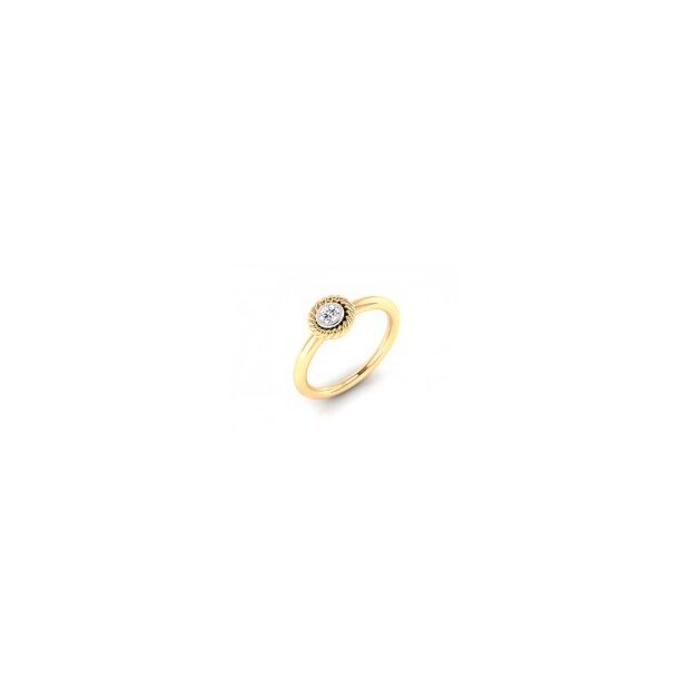 Quinn Brillant Ring 585/- GG 0,10 tw/si 5215585 W.54