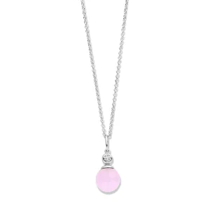 Spirit Icons Kette Figaro Pendant  Zia Pink 925/- verg....