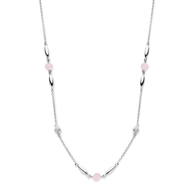 Spirit Icons Cornelia Kette 925/-  rosa Achat & Zirkonia 11001-45